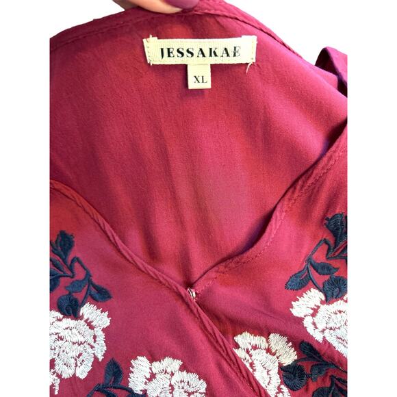 Jessakae - Rosebuds & Romance Maxi Dress in Burgundy - XL - Picture 13 of 14